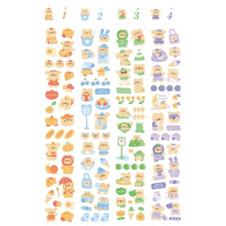 Aroee 1 Pcs Cute Sticker Bear Stickers Diary Scrapbook Decor