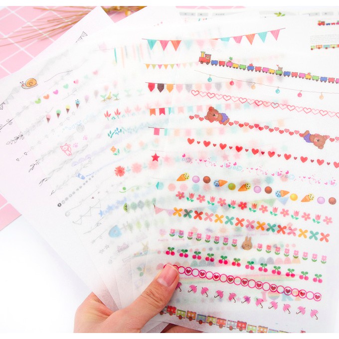 SET STICKER ngăn dòng siêu cưng - dividing sticker