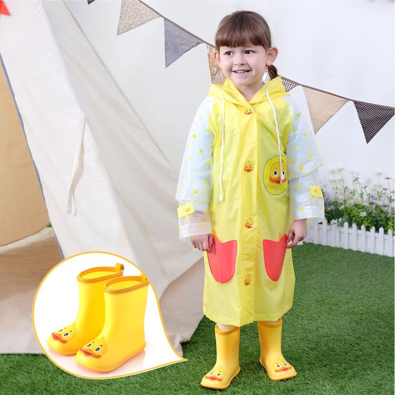 Ủng đi mưa cho bé cao su cao cấp giày dã ngoại trẻ em thỏ vịt ếch voi dễ thương children rain boots water shoes