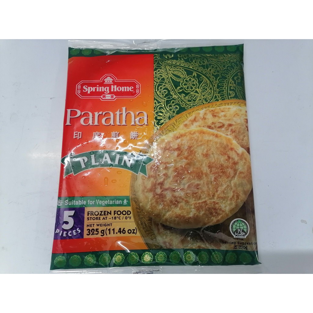 [325g] Bánh mì phẳng truyền thống / Bánh hành [Singapore] SPRING HOME Paratha (halal) (nsm-hl) (nw5)
