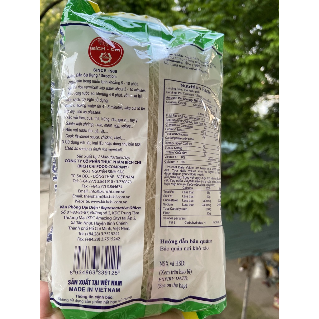 Bún gạo khô Nàng Hương Bích Chi gói 200g