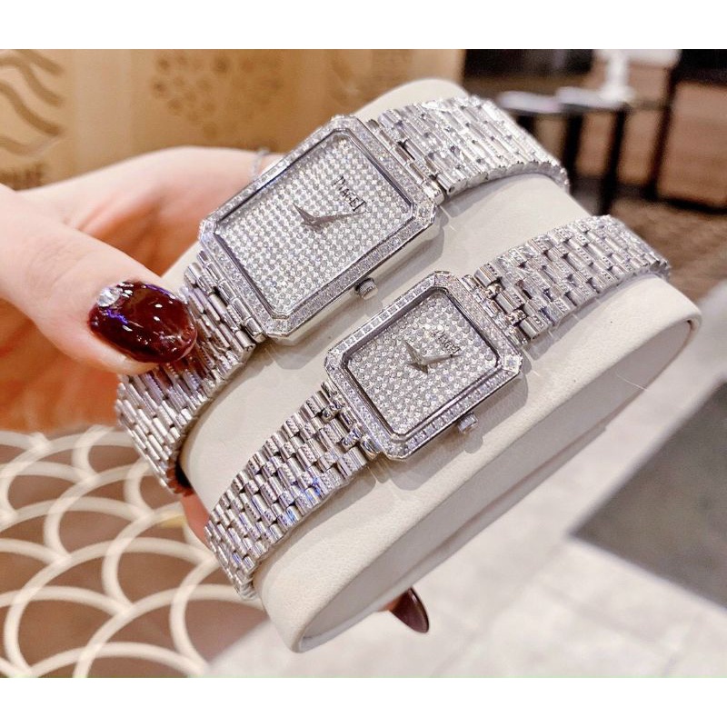 Đồng Hồ Nữ PG piaget mặt chữ nhật đính đá