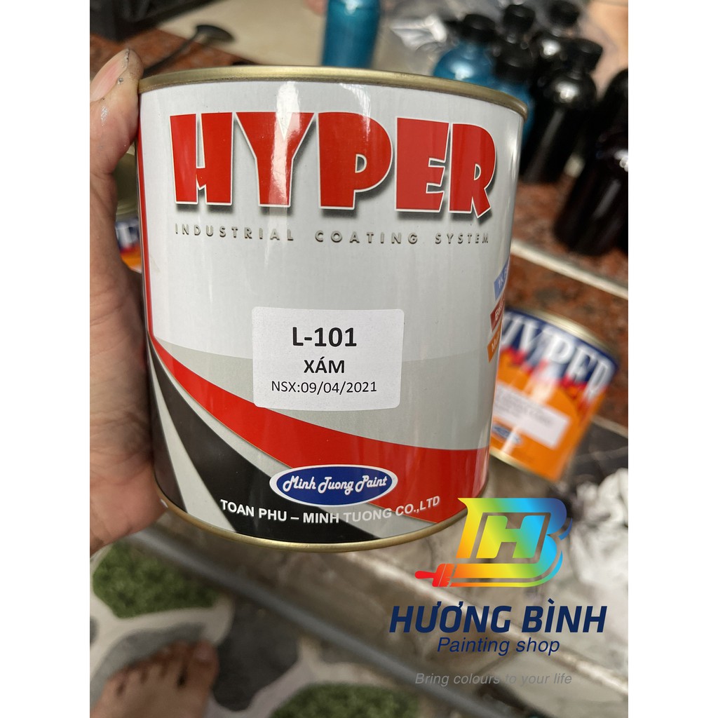 Sơn dành cho ô-tô và xe máy HYPER Lót Xám 1K - L-101 (800gr)