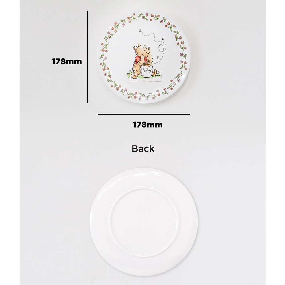 DISNEY Bộ 3 đĩa melamine in hình hoạt hình Winnie the Pooh