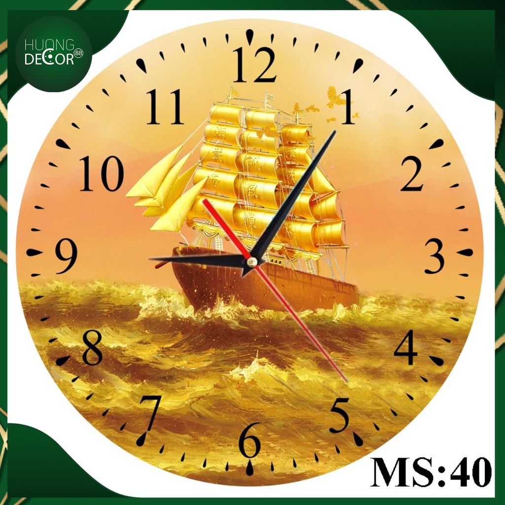 Đồng Hồ Treo Tường Tráng Gương IN 3D-MS 40 -SIZE 35