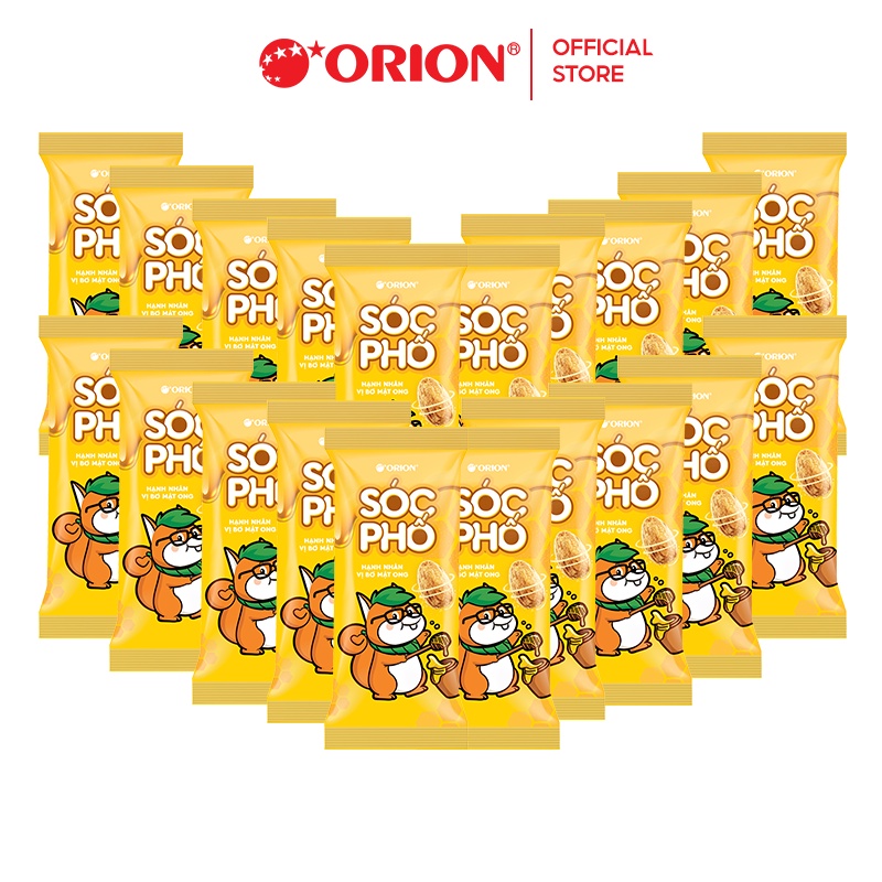 Combo 20 gói hạt hạnh nhân Orion Sóc Phố vị bơ mật ong (25g x 20) [HSD đến 06/05/2022]