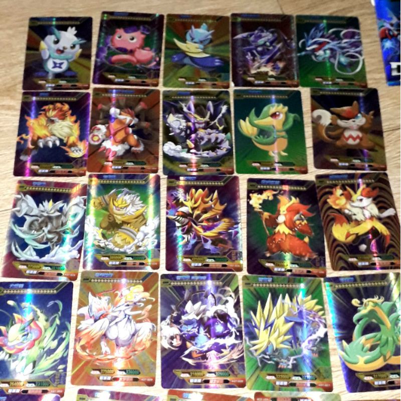 1 páck 5 thẻ bài Pokemon SSR bằng giấy bóng cứng khổ 6,5X8,5 cm rất đẹp