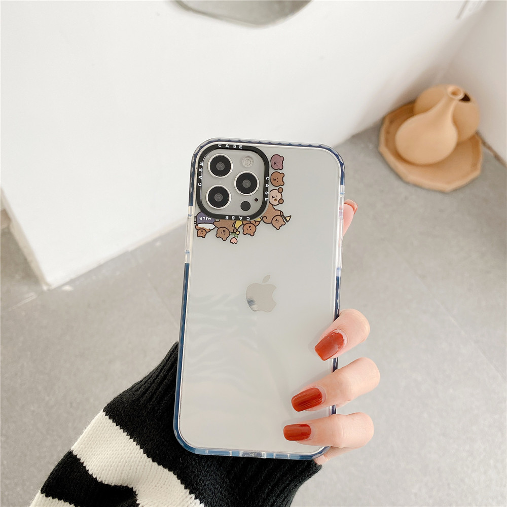 Ốp điện thoại silicone chống sốc họa tiết gấu cho IPhone 12pro Max 12mini 11 pro Max X XS XR XSMAX 6 6s 7 8 Plus | BigBuy360 - bigbuy360.vn