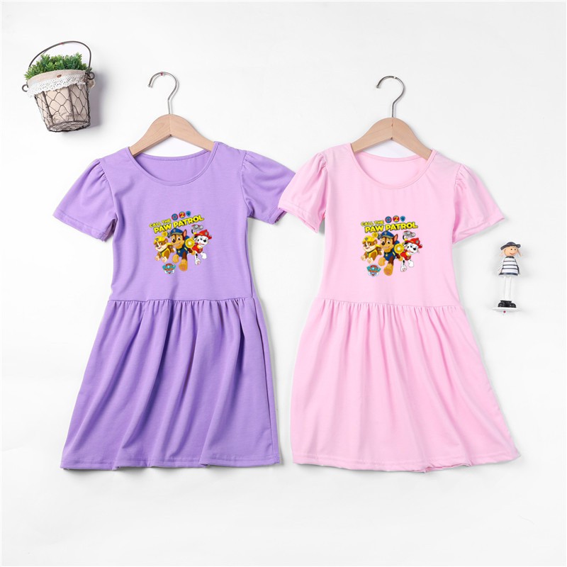 Cô gái Paw Patrol Dress Trẻ em Phim hoạt hình Con chó dễ thương Váy công chúa