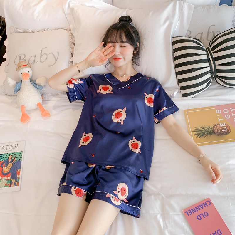 Quần áo ngủ nữ Pyjama mùa hè thoáng mát có nhiều hoạ tiết đẹp