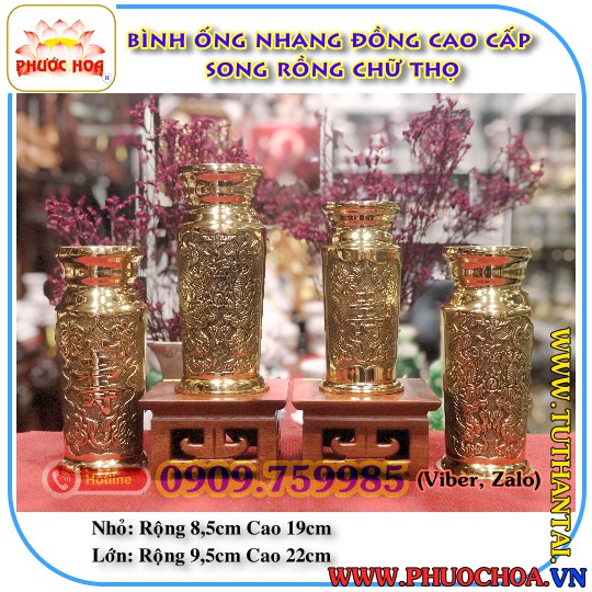 Ống Nhang - Rồng - Đồ Đồng Vĩnh Tiến - Tâm Linh - Phong Thuỷ - Bàn Thờ Đẹp - Đồ Thờ Cúng Phước Hoa