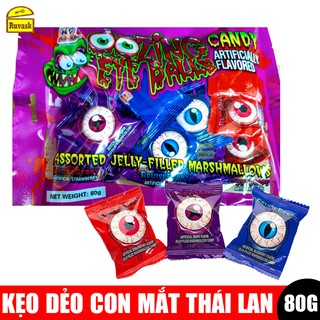 Kẹo Marshmallow Hình Con Mắt Thái Lan Gói 80g - Kẹo Dẻo Mềm, Kẹo Halloween, Kẹo Ma, Kẹo Hoạt Hình, Kẹo Lễ Hội - Ruvask
