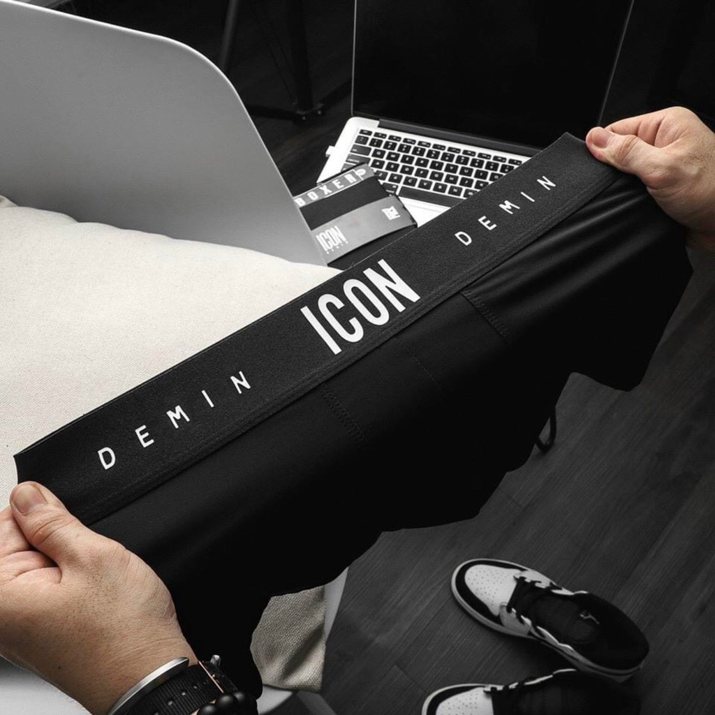 Quần Sịp Nam Thun Lạnh Boxer ICON co dãn 4 chiều, Quần Lót Nam Boxer Cotton sexy cao cấp - GALIO