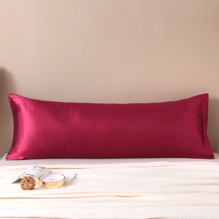 Vỏ Gối Đôi Bằng Lụa Satin Màu Trơn Chất Lượng Cao 9 / 13