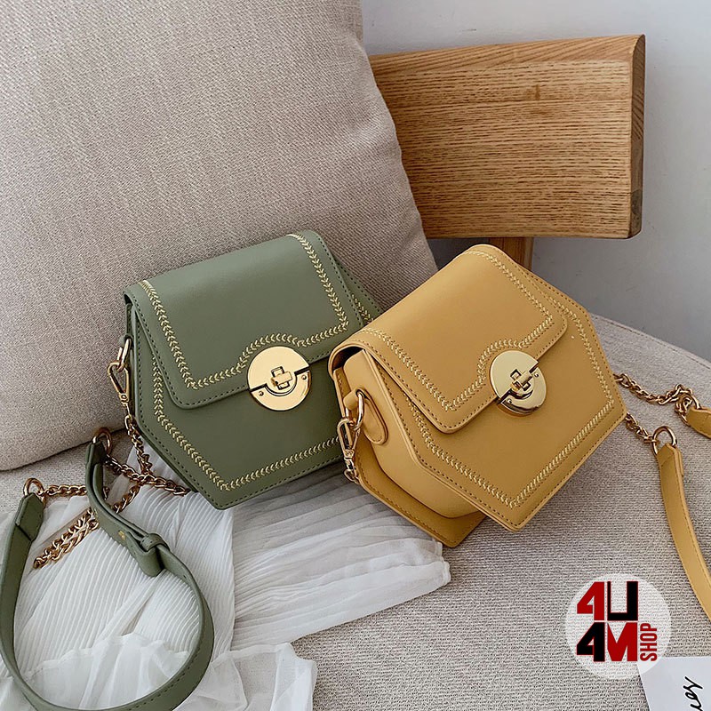 Túi Nữ Đeo Chéo 4U4M563 Hình Lục Giác Thanh Lịch