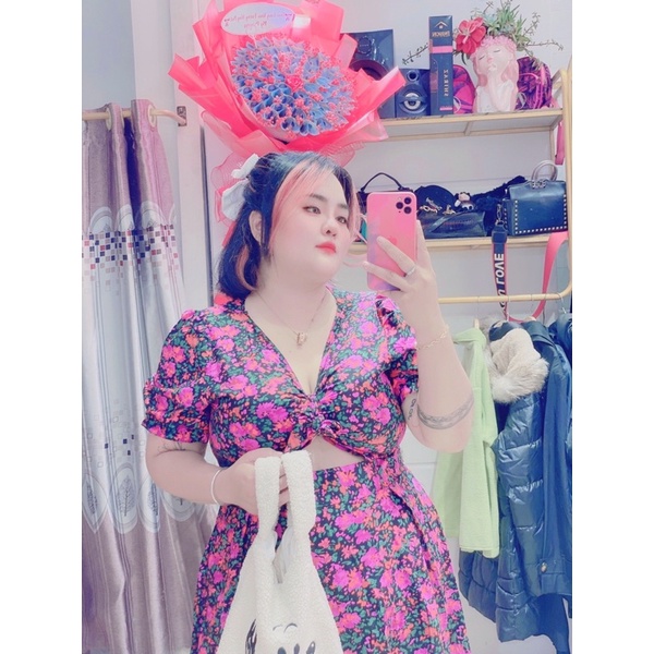 Đầm hoa ngực bigsize