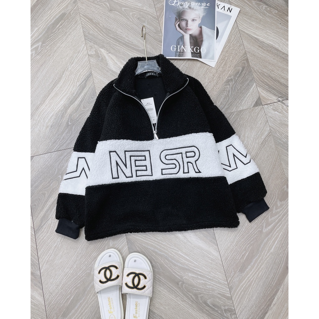 [ 𝐅𝐑𝐄𝐄 𝐒𝐇𝐈𝐏 ] ÁO LÔNG KHÓA CỔ CAN MÀU ĐEN TRẮNG