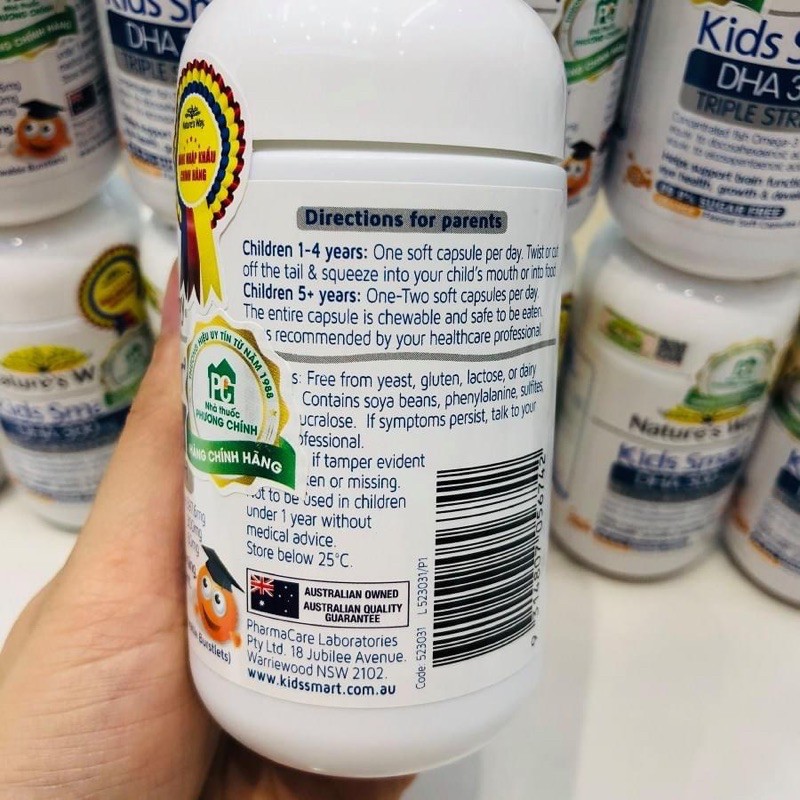 Nature’s Way Kids Smart DHA 300mg - Viên Nhai Bổ Sung DHA Cho Bé Thông Minh | Thế Giới Skin Care