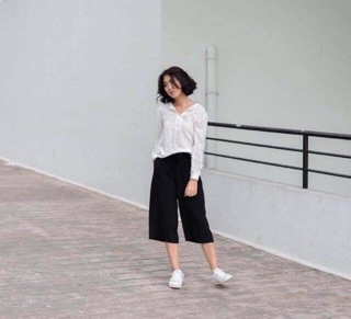 Quần ống rộng lửng