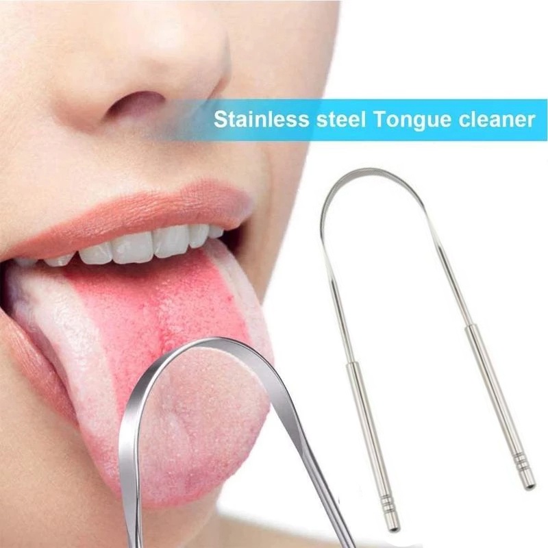 Dụng Cụ Làm Sạch Lưỡi Bằng Thép Không Gỉ Có Thể Tái Sử Dụng