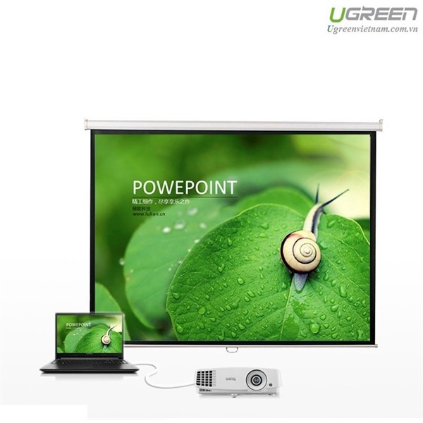 Cáp chuyển đổi VGA to HDMI + Audio 40264 màu đen chính hãng Ugreen cao cấp