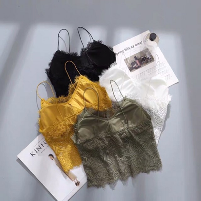 Áo Bra Ren Hoa Lá Dáng Lửng Sexy | BigBuy360 - bigbuy360.vn