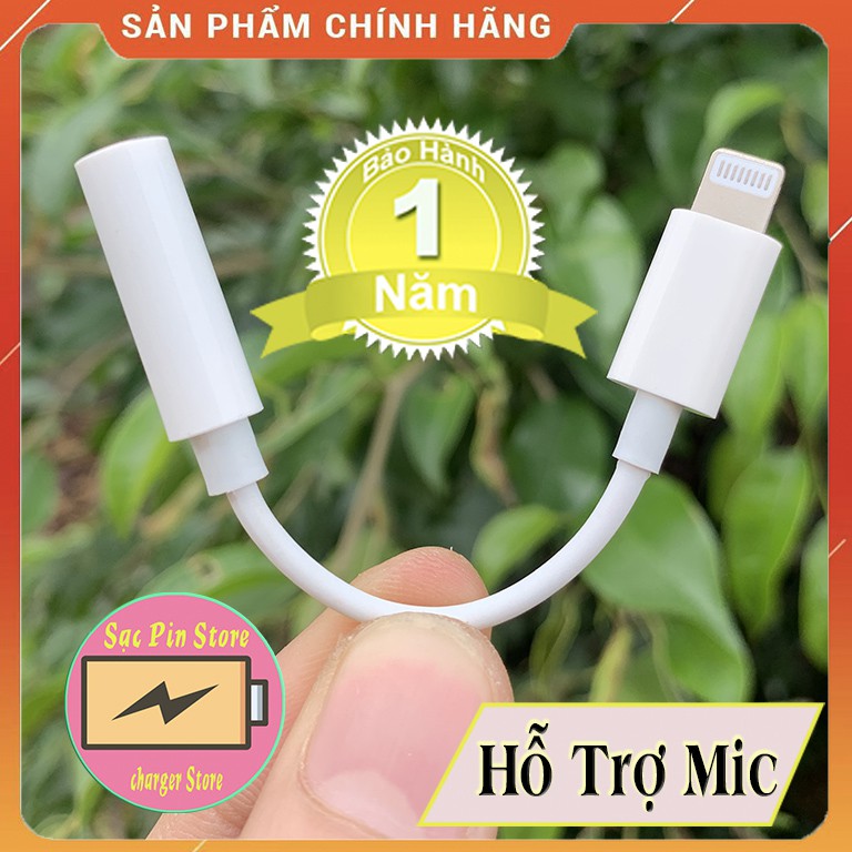 Mic Hỗ Trợ - Jack Chuyển Đổi Tai Nghe Lightning Sang 3.5 Có Mic Iphone 7, 7plus, 8, 8plus X 11 12 ( Kết nối bluetooth)