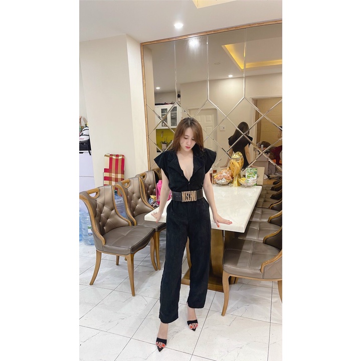 jum quần nhung cổ bẻ sơ mi sát lách hot kèm ảnh thật