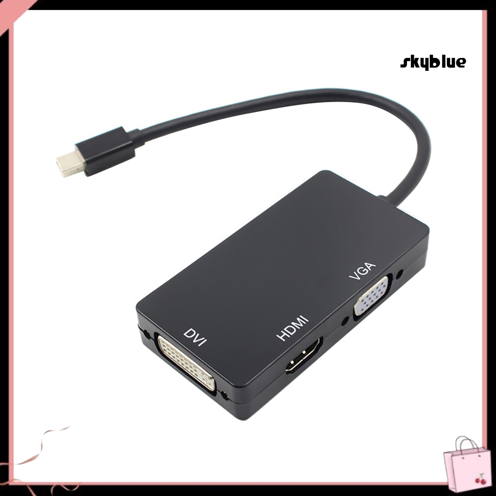 [SK]3 in 1 Mini Display Port DP to HDMI-compatible VGA DVI Adapter Cable for MacBook Pro Air