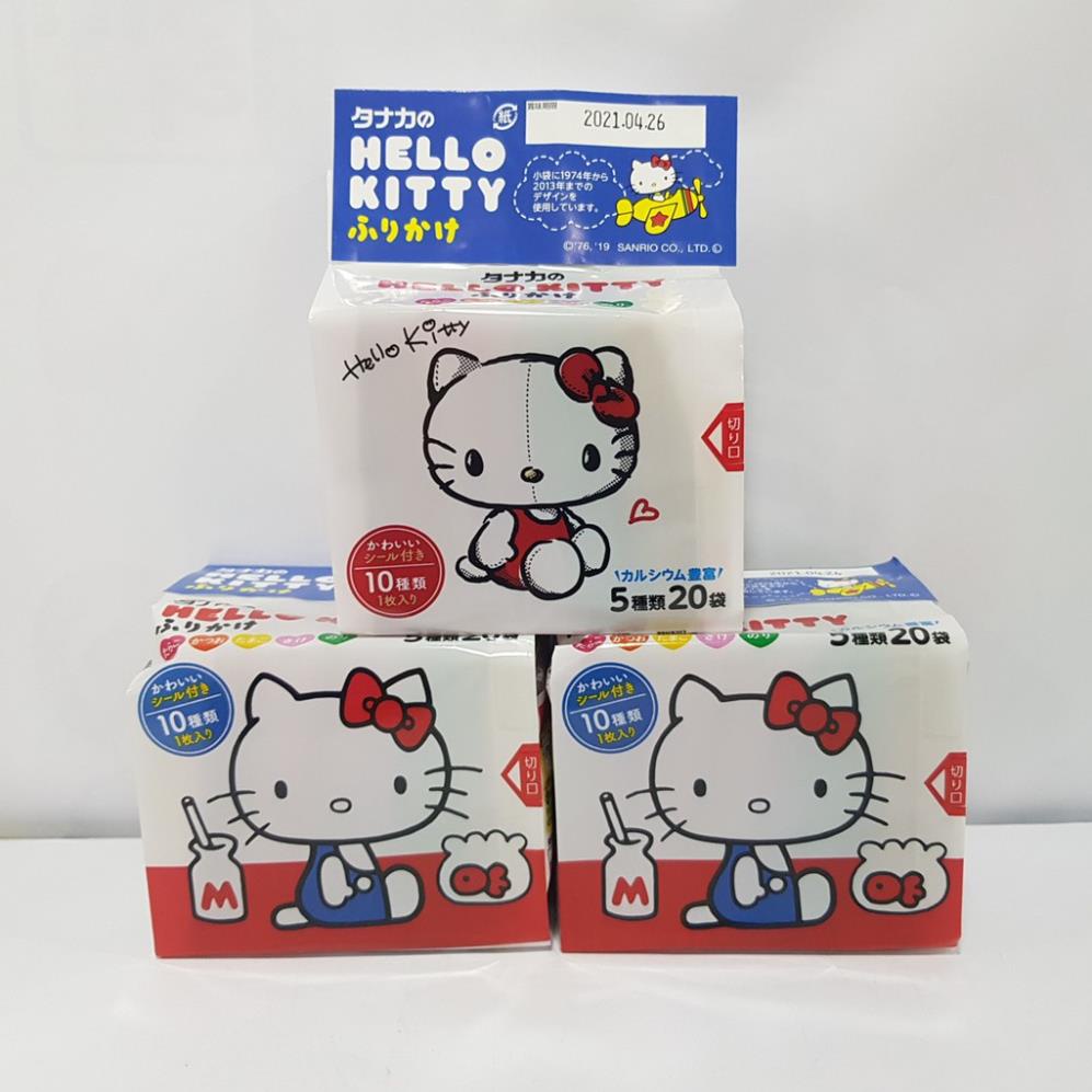 Gia Vị Rắc Cơm Thập Cẩm Hello Kitty( 5g*20 gói) Nhật Bản (Date T9/2022)