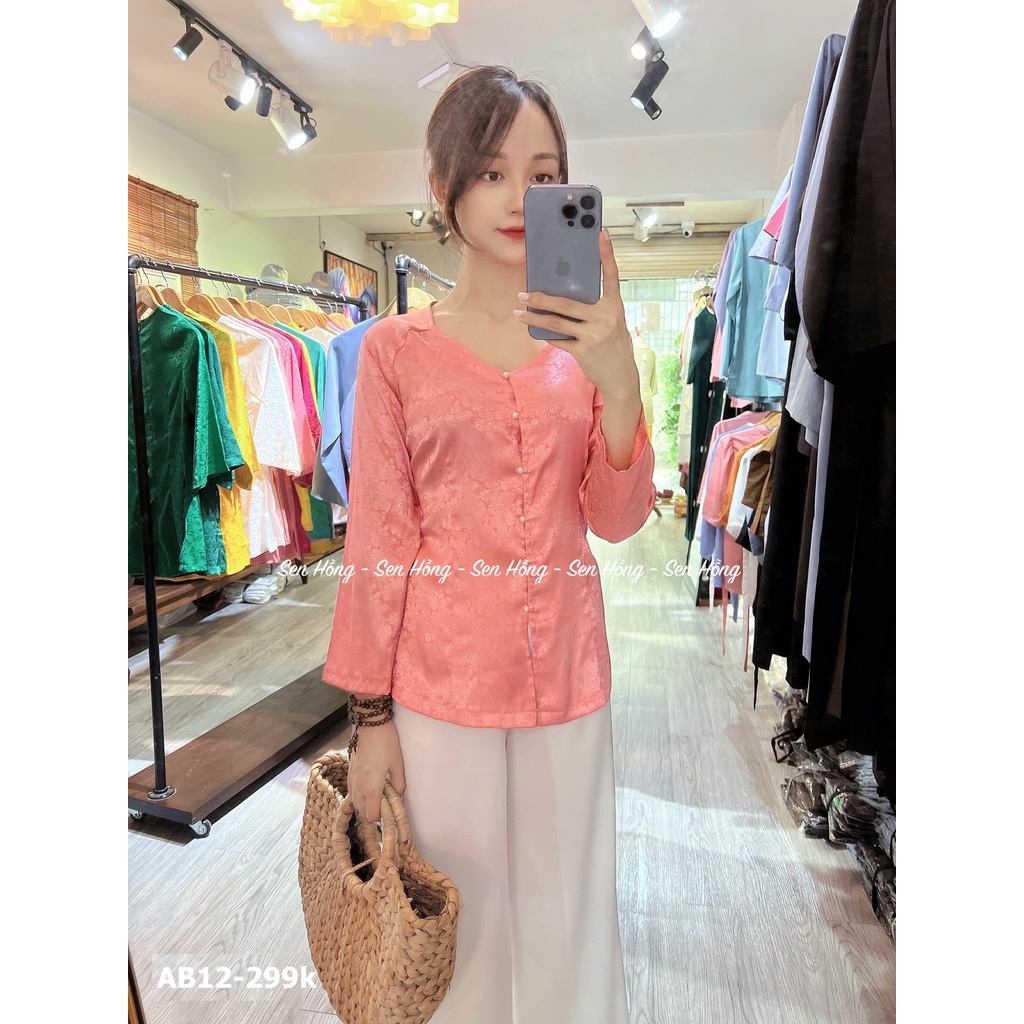 [ĐỦ MÀU] ÁO BÀ BA GẤM VÂN HOA NỔI 3D # đồ bà ba lẻ áo quần chính hãng Sen Hồng # bà ba siêu sang chảnh AB12
