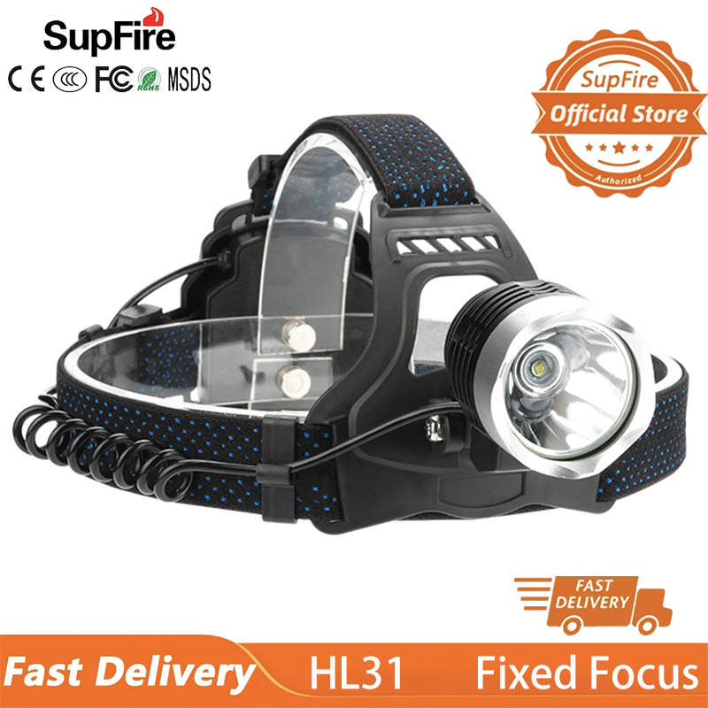 Tiêu Điểm Ổn Định Supfire HL21 LED Đèn Pha Chống Nước Siêu Sáng HL31 Đèn Làm Việc Tốt Nhất Cho Cắm Trại Đèn Pha Câu Cá