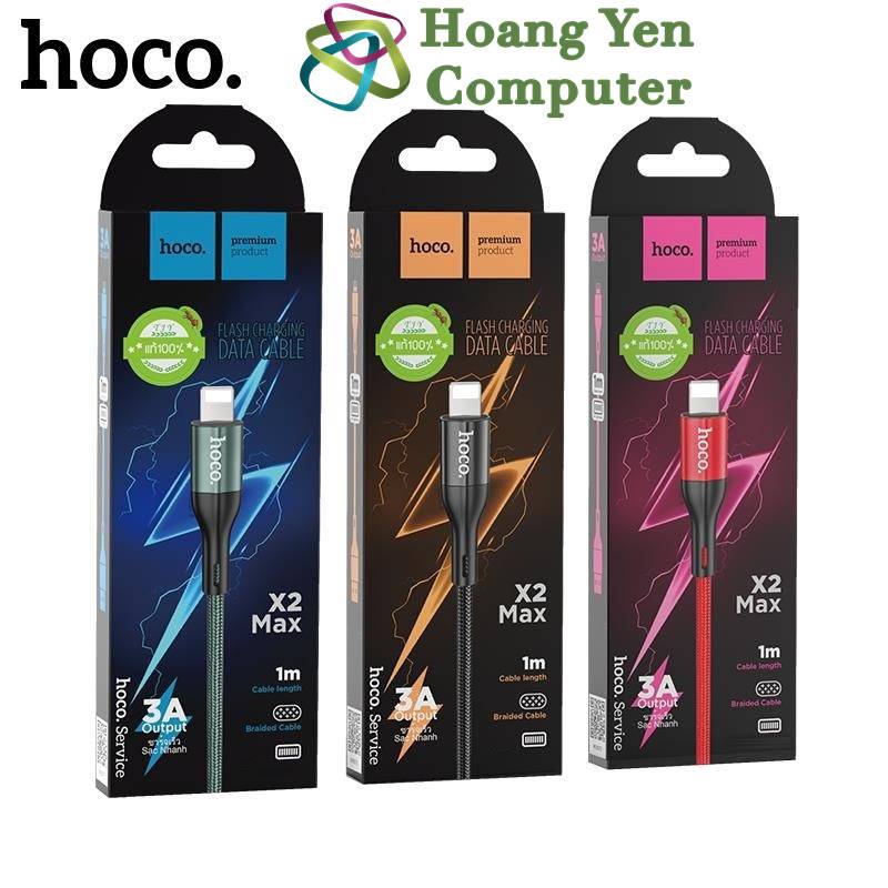 Cáp Sạc Hoco X2 MAX Dây Dù Chông Đứt cho IPtablet táo-BH 3 tháng 1 đổi 1