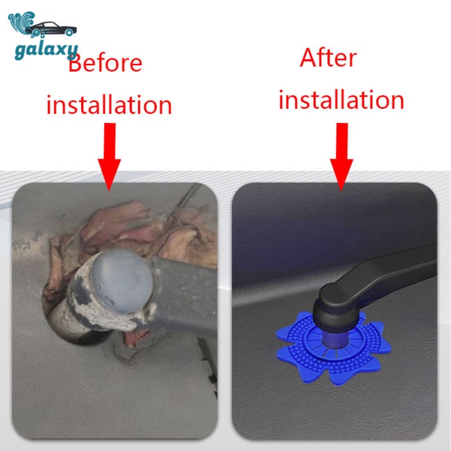 Galaxy Bộ 2 Miếng Bọc Lỗ Cần Gạt Nước Chống Bụi Chống Tuyết Cho Kính Chắn Gió Xe Hơi