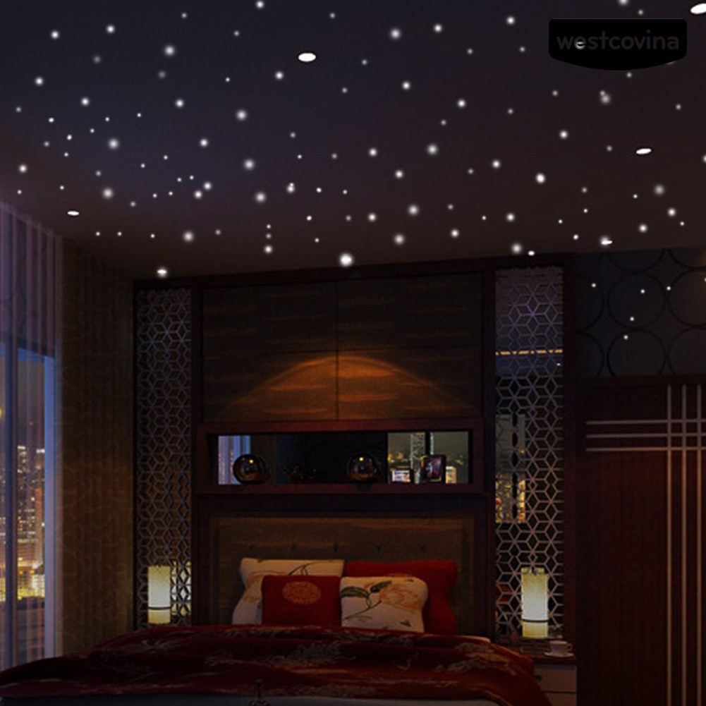 Set 407 Miếng Dán Dạ Quang Trang Trí Tường Hình Ngôi Sao