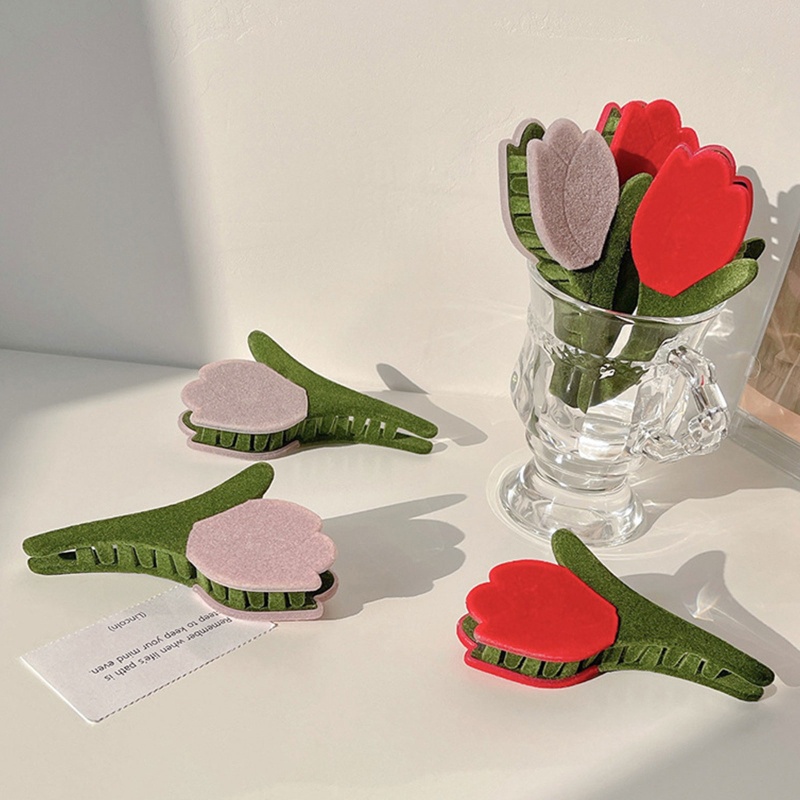 Kẹp Tóc Hoa Tulip Thời Trang Cho Nữ