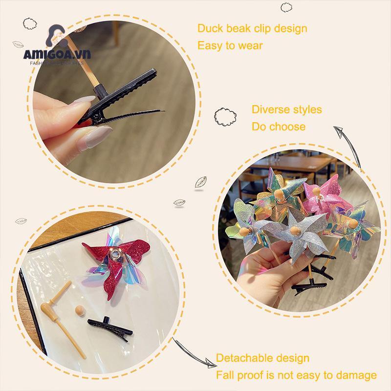 ✨✨Kẹp Tóc Hình Cối Xay Gió Dễ Thương Dành Cho Bé