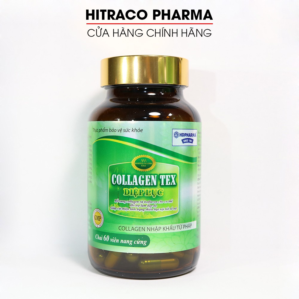 Viên uống Collagen Tex Diệp Lục đẹp da, tăng nội tiết tố nữ, chống lão hóa da, ngừa nếp nhăn Hộp 60 viên | BigBuy360 - bigbuy360.vn
