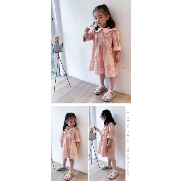 Dép Sandal đính hoa cho Bé Gái~ Dép Quai hậu cao cấp