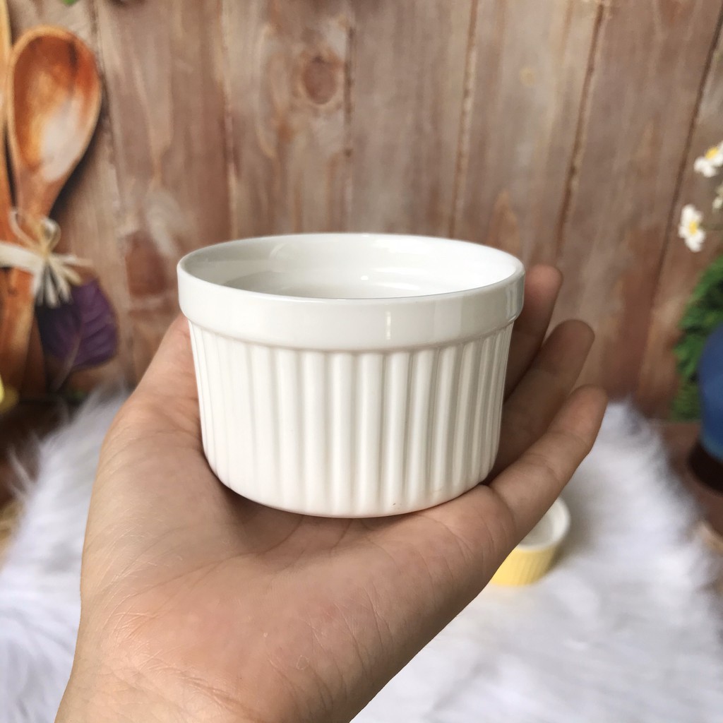 Hũ Sứ Làm Caramen Làm Bánh Flan Khay Nướng Bánh Thố Chưng Yến Ramenkin nhiều màu