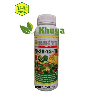 Phân bón 20-20-15 te ymc 1 lít ra rễ đâm đọt và dinh dưỡng
