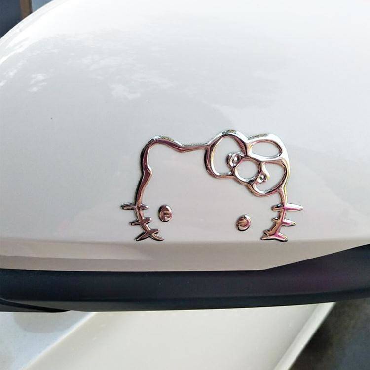 Logo nổi 3D hình cánh thiên thần/mèo kitty trang trí xe ô tô / kính chiếu hậu xe máy VTW8