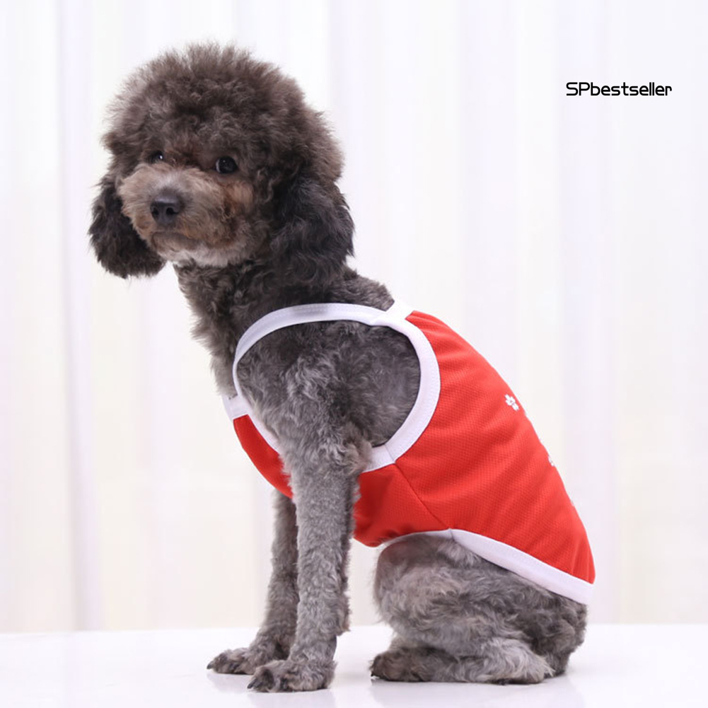 Áo Thun Không Tay In Hình Khủng Long Cho Thú Cưng