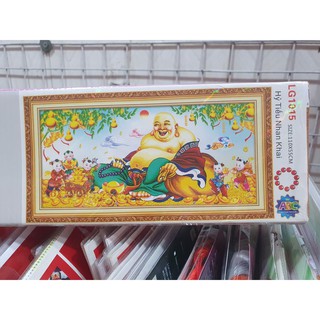 Tranh gắn đá hỷ tiếu khai nhân lg-1015 size 110x55cm