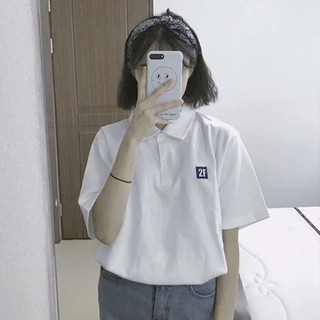 Áo Polo Ulzzang Đen Trắng [ ẢNH THẬT ]