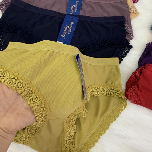 Quần lót nữ chíp nữ lưới viền ren thông hơi mát lạnh