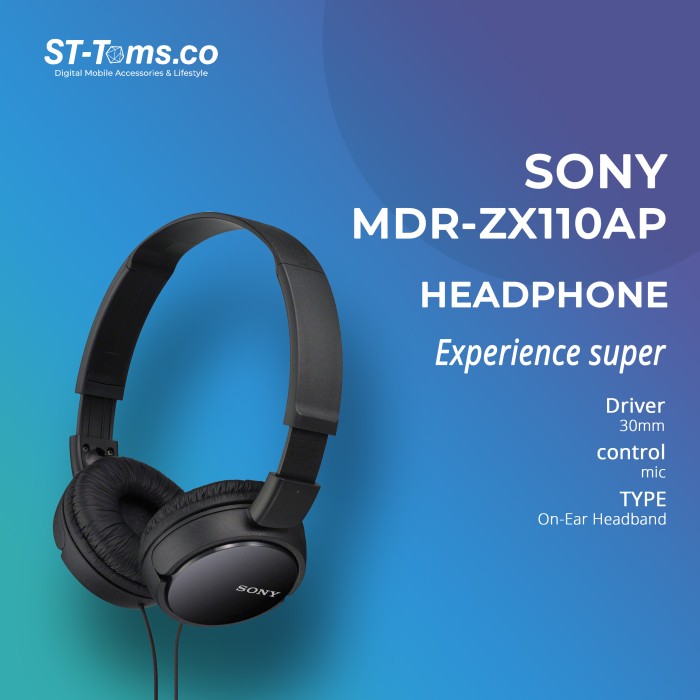 Giá Đỡ Tai Nghe Sony Mdr Zx110 Ap - Black - Black - 341