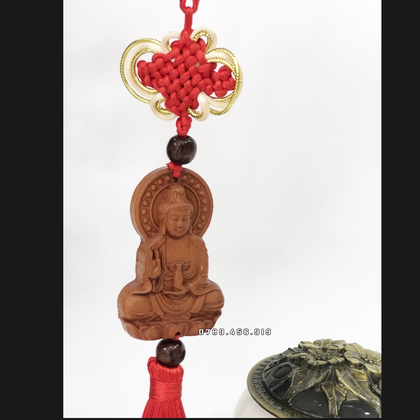 Dây Treo Tượng Phật Quan Âm Trên Xe Ô Tô Bằng Gỗ Giá Rẻ