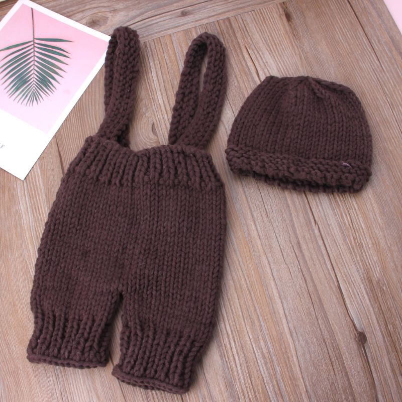 Mary☆Infant Photography Outfits Newborn Photography Accessories Baby Hat Crochet Costume for Photo Props