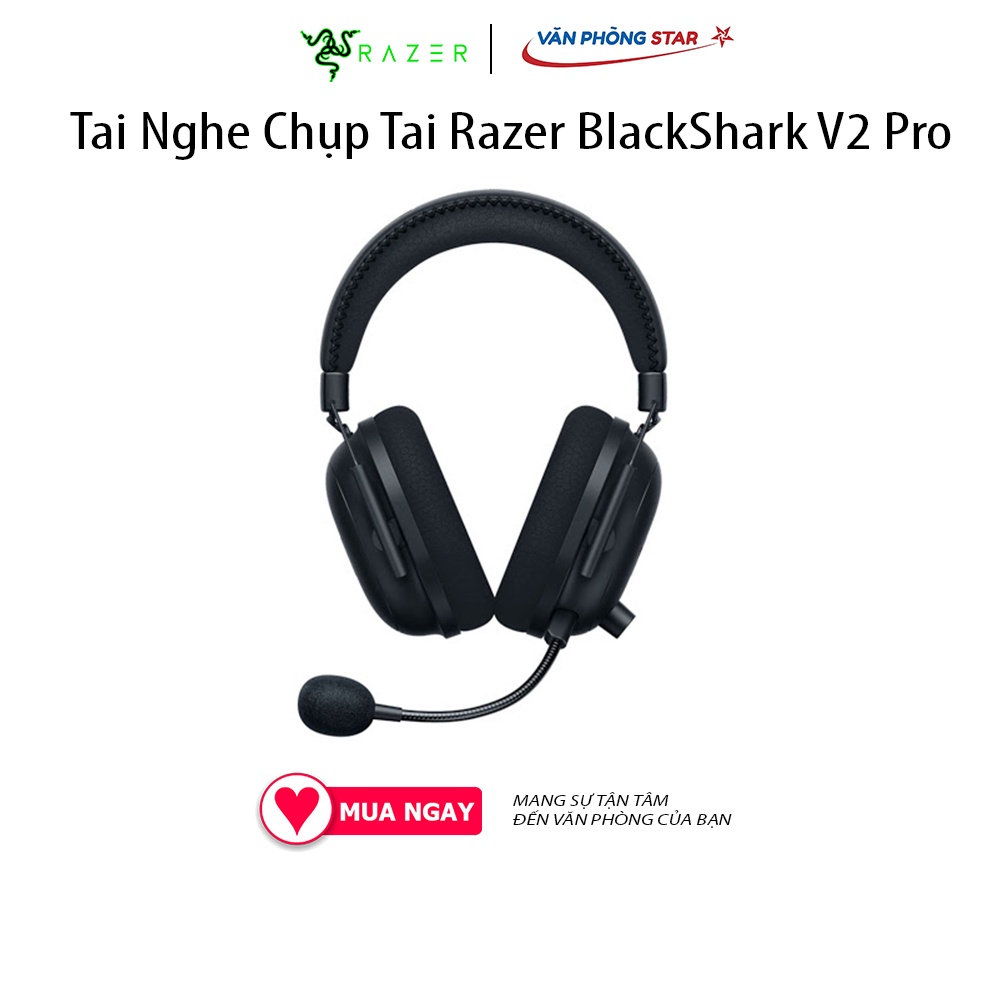 Tai Nghe Chụp Tai Không Dây Razer BlackShark V2 Pro kết nối Bluetooth Wireless chống ồn âm thanh vòm